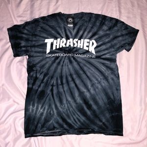 Blue Tie Dyed Thrasher Tee